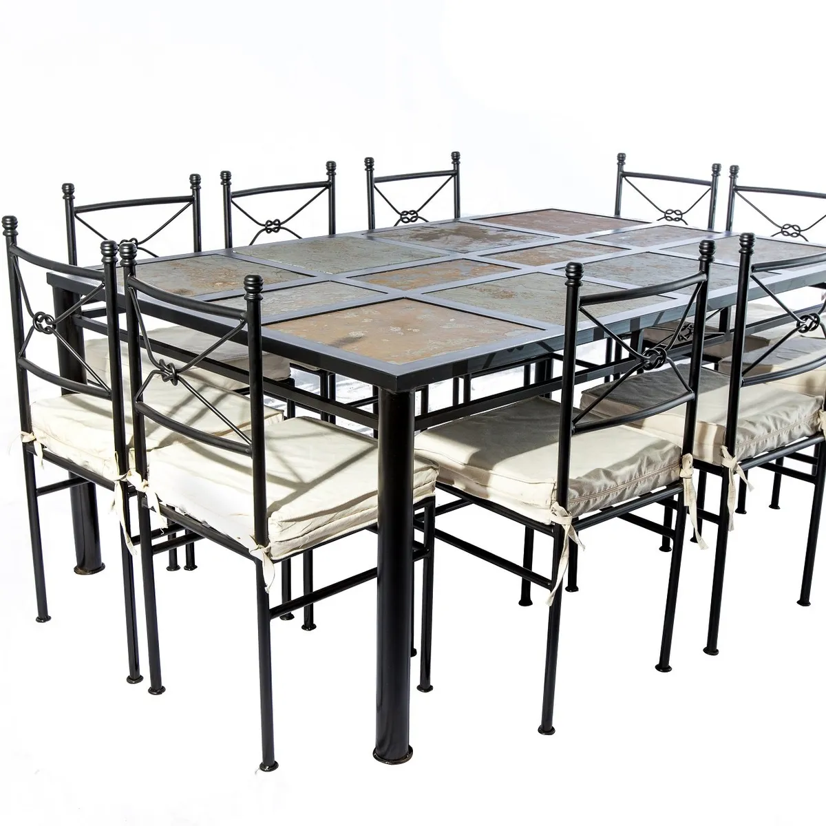 MUEBLES Y TERRAZAS - Comedor franja nudo 10 personas