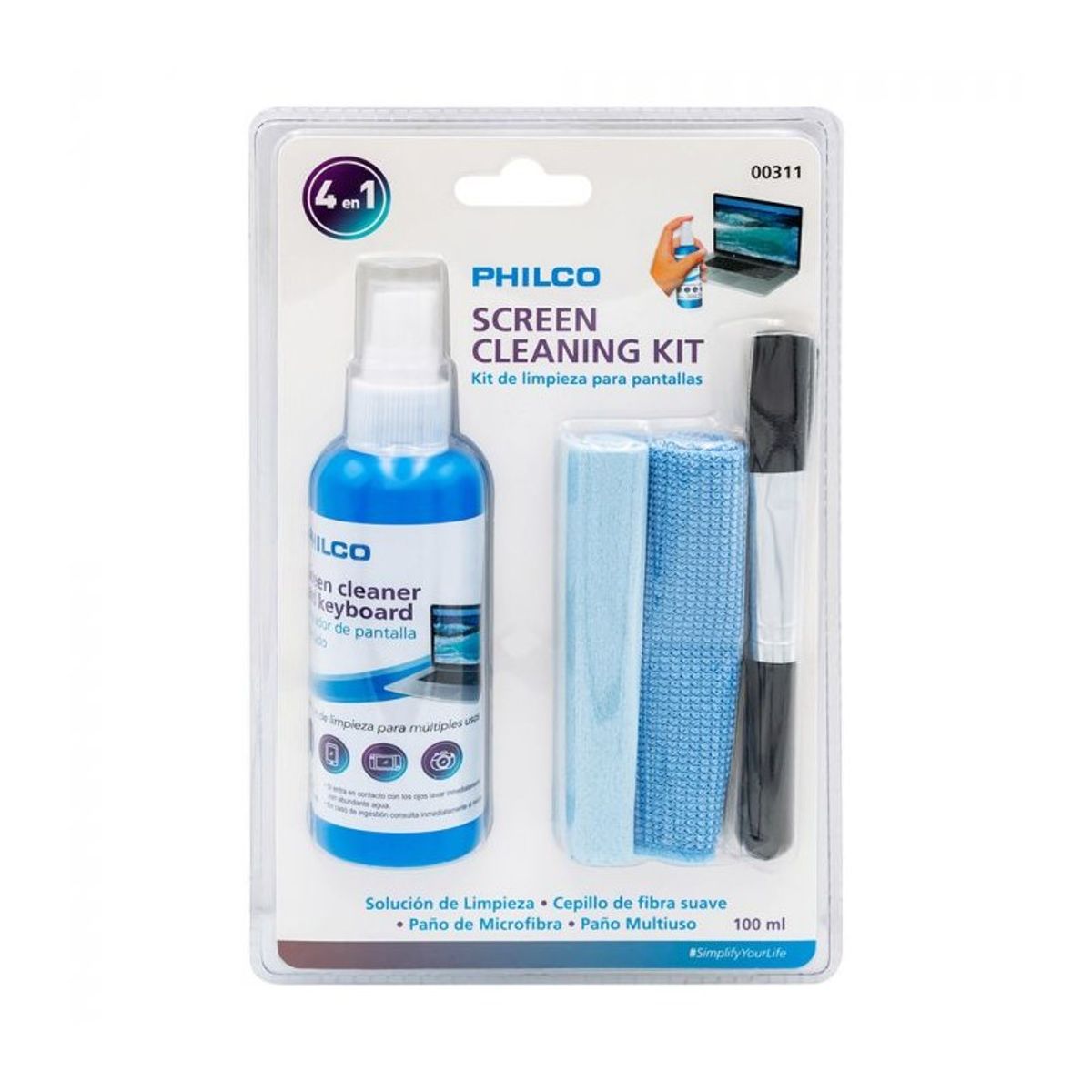 PHILCO - Kit De Limpieza Philco 4 En 1 Pantallas Led