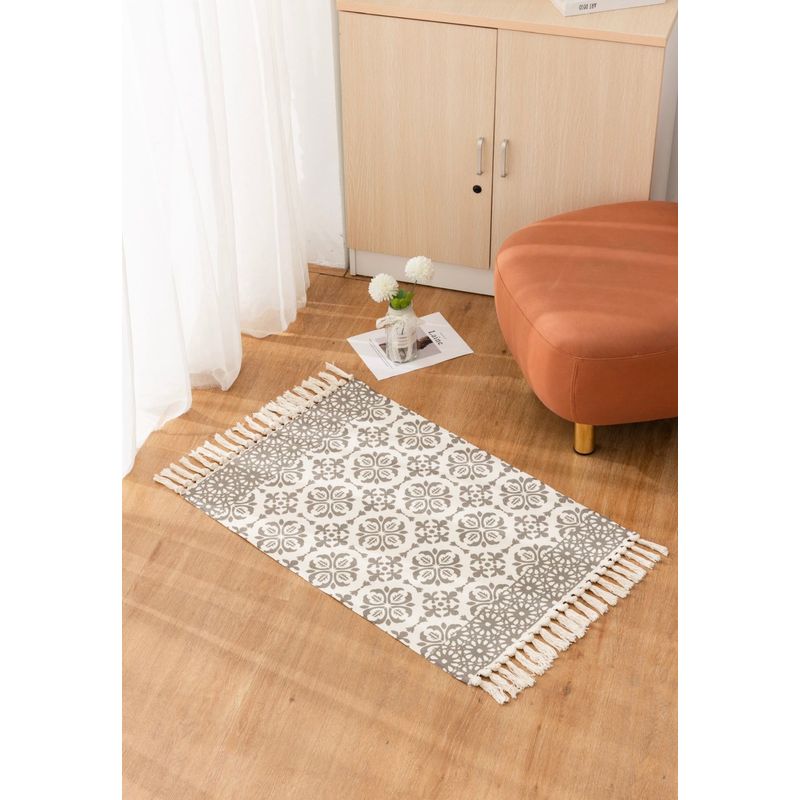 GENERICO - Alfombra baja cama y pasillos tejida de 60x90cm