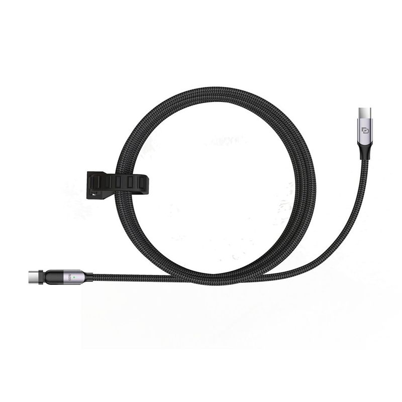 DUSTED - Cable USB-C a USB-C 60W giratorio de 2Mt Rugged Dusted Negro DUSTED