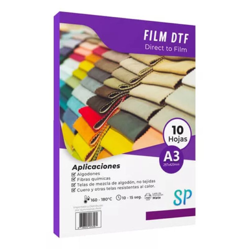 GENERICO - Papel Film DTF A3 10 Hojas - Direct To Film Para Estampar
