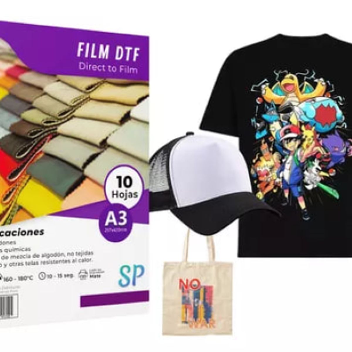 GENERICO - Papel Film DTF A3 10 Hojas - Direct To Film Para Estampar
