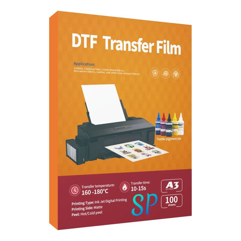GENERICO - Film DTF A3 X 100 h - Papel Direct To Film Para Estampar