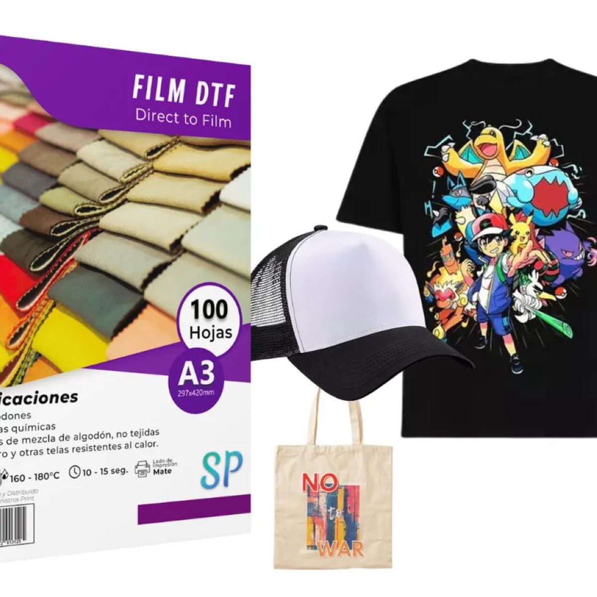 GENERICO - Film DTF A3 X 100 h - Papel Direct To Film Para Estampar
