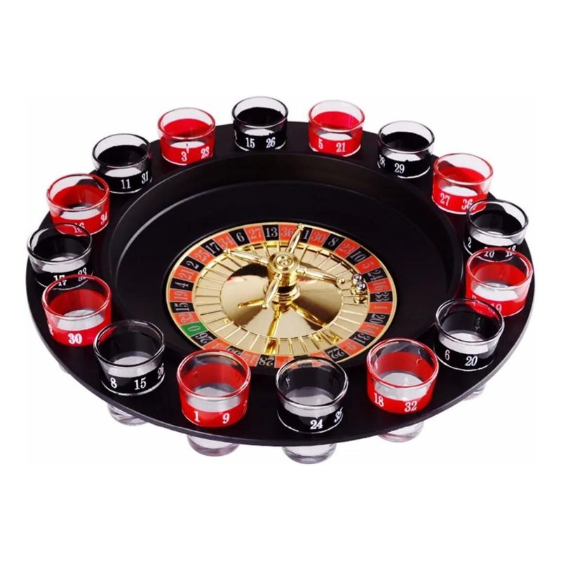 GENERICO - Juego De Ruleta Casino De Shots Con Vasos Cortitos Juego