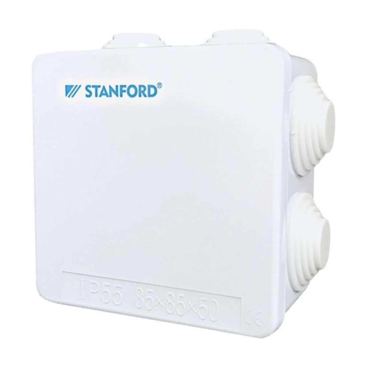 STANFORD - Caja Estanca IP55 IK07 de PVC Con 2 Conos de Entrada y Salida Stanford 85 x 85  x 50 mm SEC