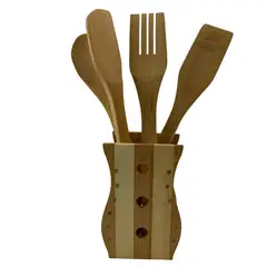 GENERICO - Juego De Utensilios De Cocina Madera 4 Piezas Organizacion