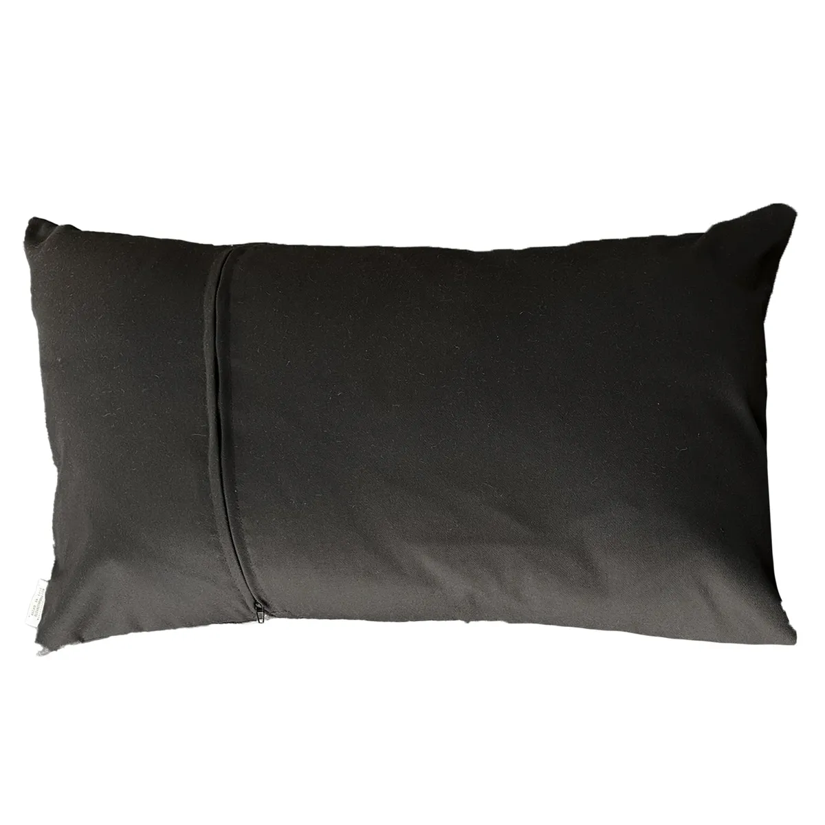 ELIZABETH PEPER - Funda Cojín Decorativo diseño Negro Gris Ecocuero 50X30