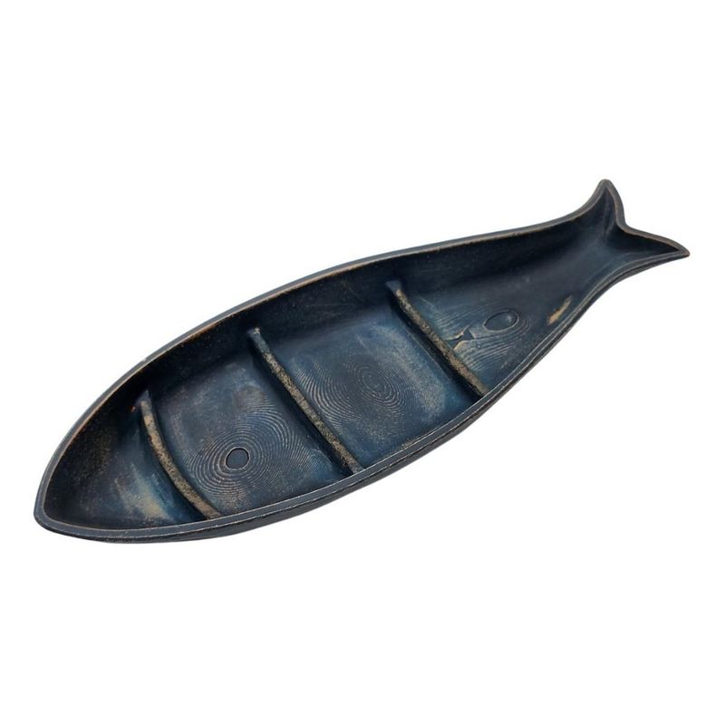 GENERICO - Bandeja Plato Decorativo Pez Estilo Minimalista Cocina - Azul marino