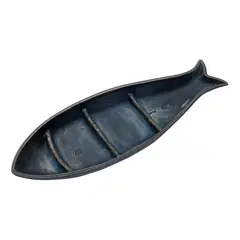GENERICO - Bandeja Plato Decorativo Pez Estilo Minimalista Cocina - Azul marino