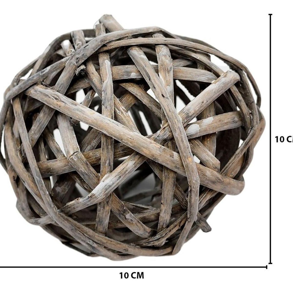 GENERICO - Esfera De Mimbre Para Decoración Pelotas De Mimbre Gris