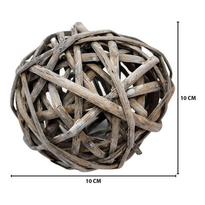 Imagen 2 del producto Esfera De Mimbre Para Decoración Pelotas De Mimbre Gris