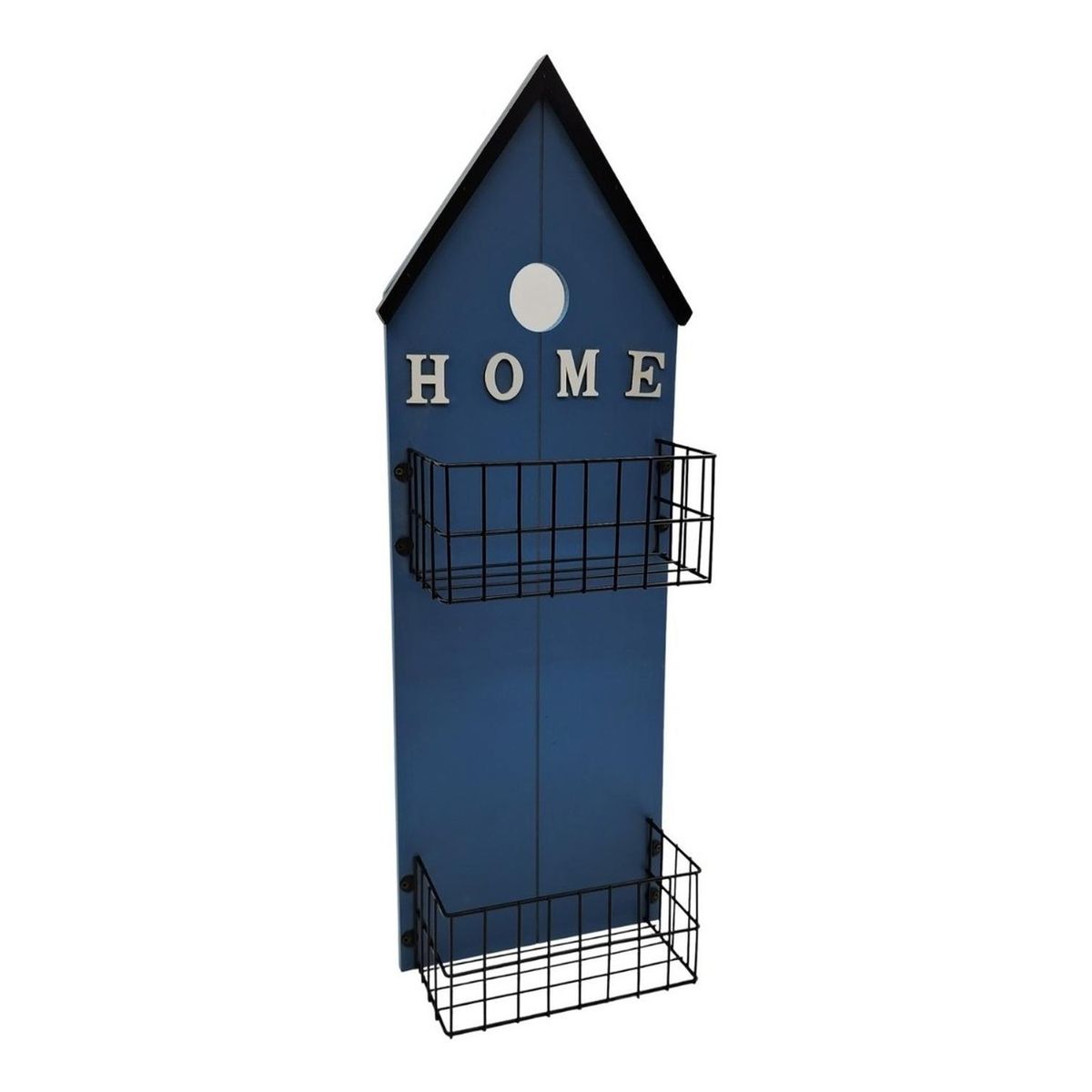 GENERICO - Cuadro Repisa De Madera 2 Niveles Decoración De Pared - Azul