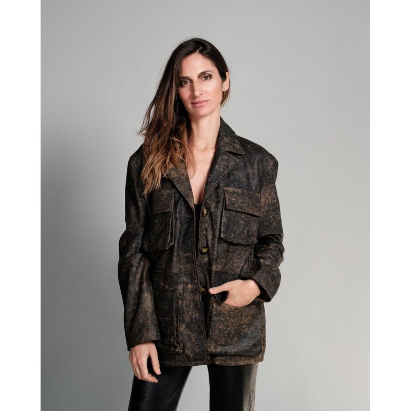 BOR - Chaqueta de Cuero óxido