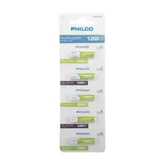 PHILCO - Pack 5 Pilas Recargables AAA 1200mha