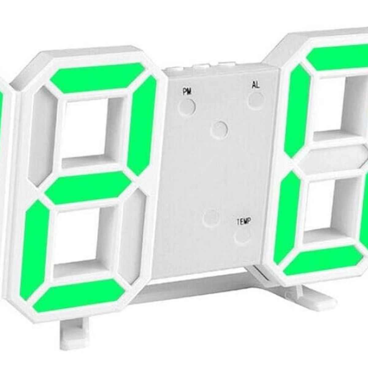 GENERICO - Reloj Despertador Digital Led 3d De Escritorio O Muro - Verde