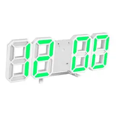 GENERICO - Reloj Despertador Digital Led 3d De Escritorio O Muro - Verde.