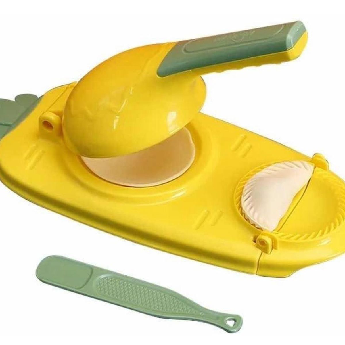 GENERICO - Maquina Para Hacer Mini Empanadas 2 En 1 Prensa Manual Amarillo