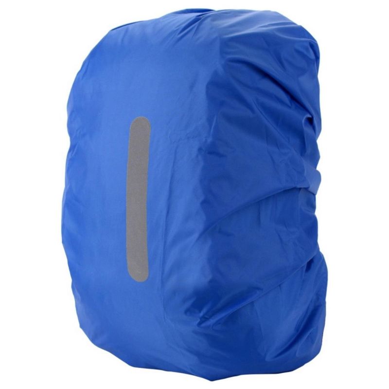 GENERICO - Cubre Mochila Cobertor Impermeable Reflectante Funda 40Lts Azul