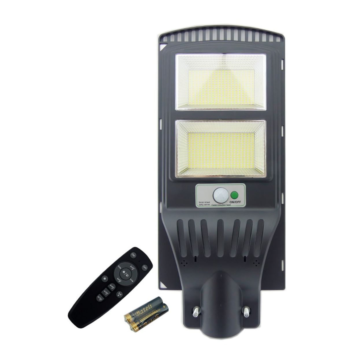 OEM - FOCO PARA POSTE SOLAR 300W CON 2 PLACAS 600 LED PVC CON CONTROL