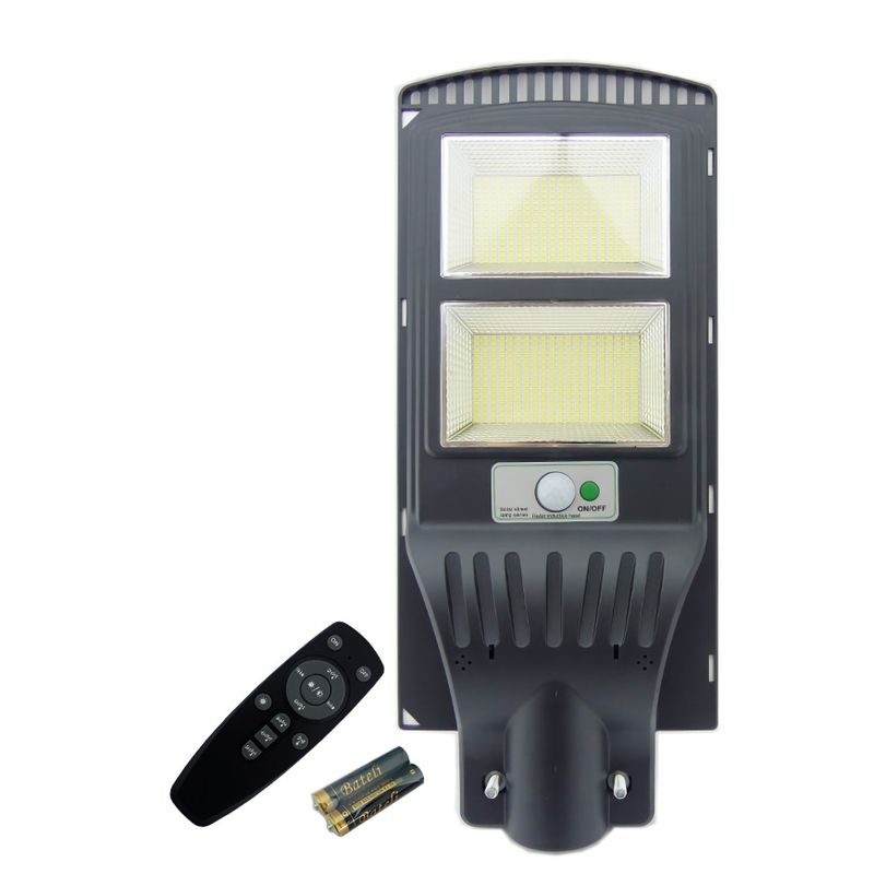 OEM - FOCO PARA POSTE SOLAR 300W CON 2 PLACAS 600 LED PVC CON CONTROL
