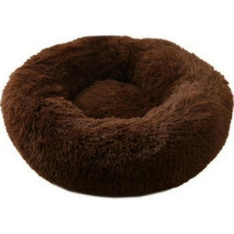 GENERICO - Cama De Felpa 40cm Para Mascotas Ideal Para Invierno Cafe