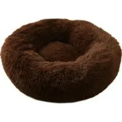 GENERICO - Cama De Felpa 40cm Para Mascotas Ideal Para Invierno Cafe