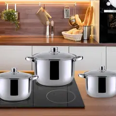 GENERICO - SET BATERIAS 8 PCS acero inoxidable Gris