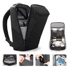STARTECHOFFICE - Mochila Impermeable Multifuncional Carga USB Ideal Viajes y Oficina Resistencia al agua.