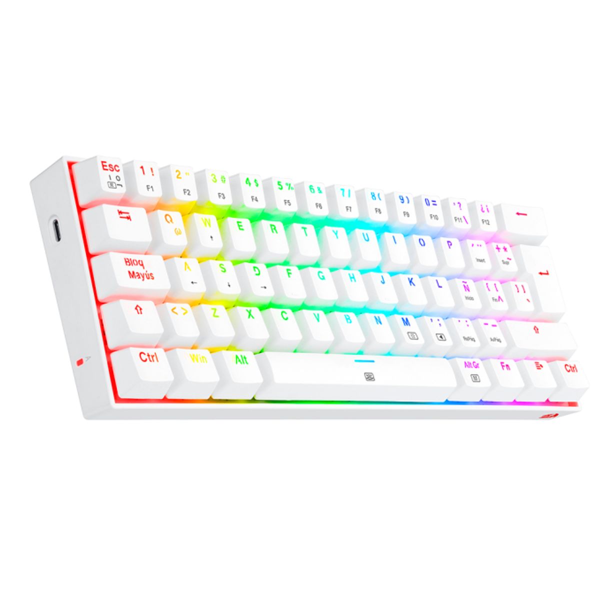 REDRAGON - Teclado Redragon Dragonborn K630 Rgb Sw Cafe Español White