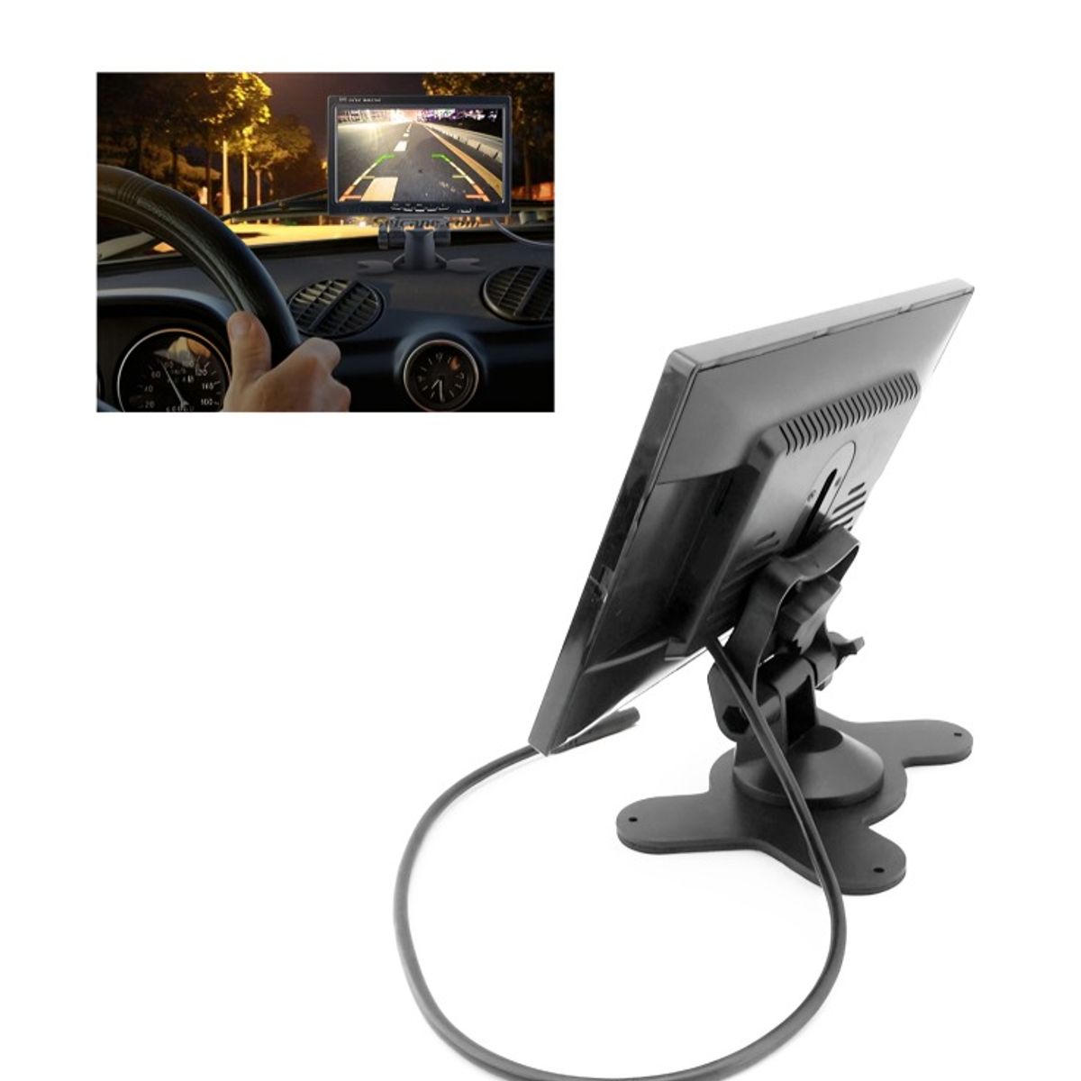 OEM - PANTALLA 7 PULG PARA AUTO MONITOR CON CONTROL REMOTO 12 V