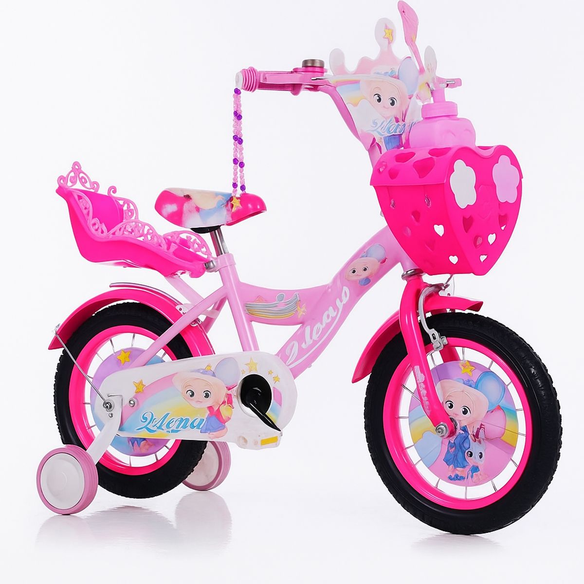 GENERICO - Bicicleta Infantil con Ruedas de Seguridad Aro 16 Niñas