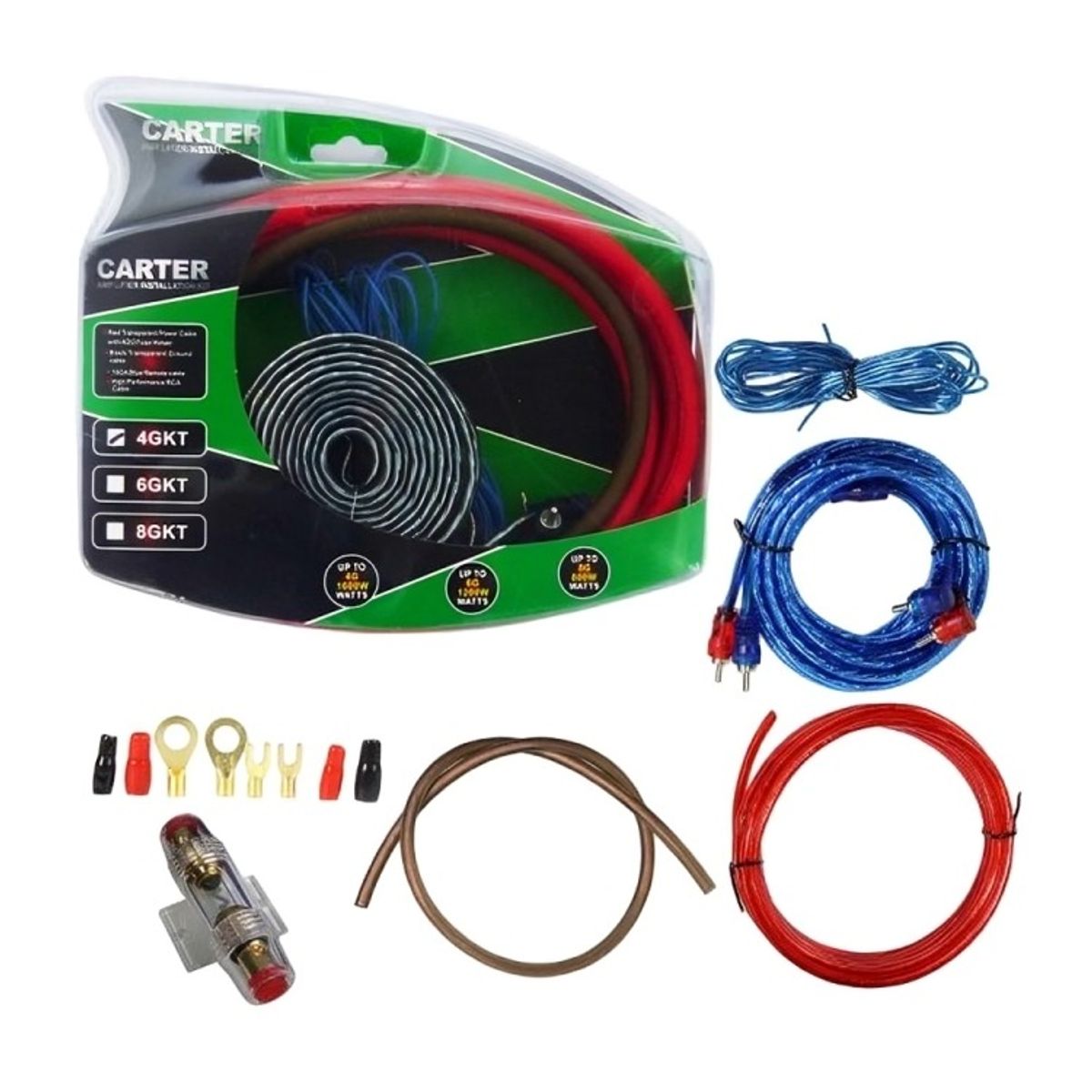 OEM - KIT CABLES  AMPLIFICACION CARTER PREMIUM MOD4 GKT MAX 1600W