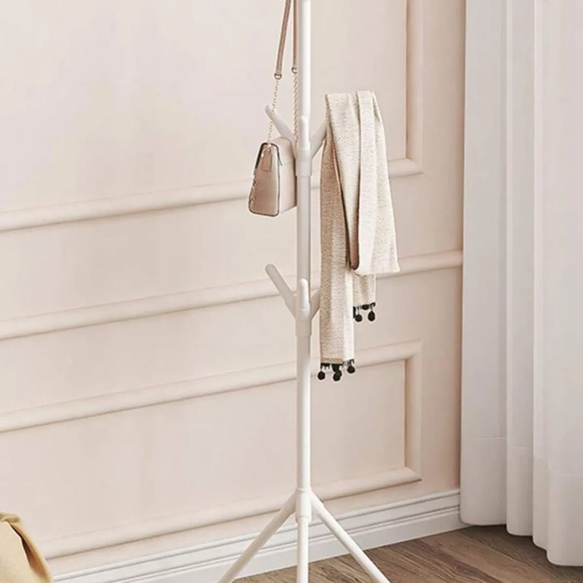 GENERICO - Perchero Para Ropa Y Sombreros 9 Ganchos Blanco