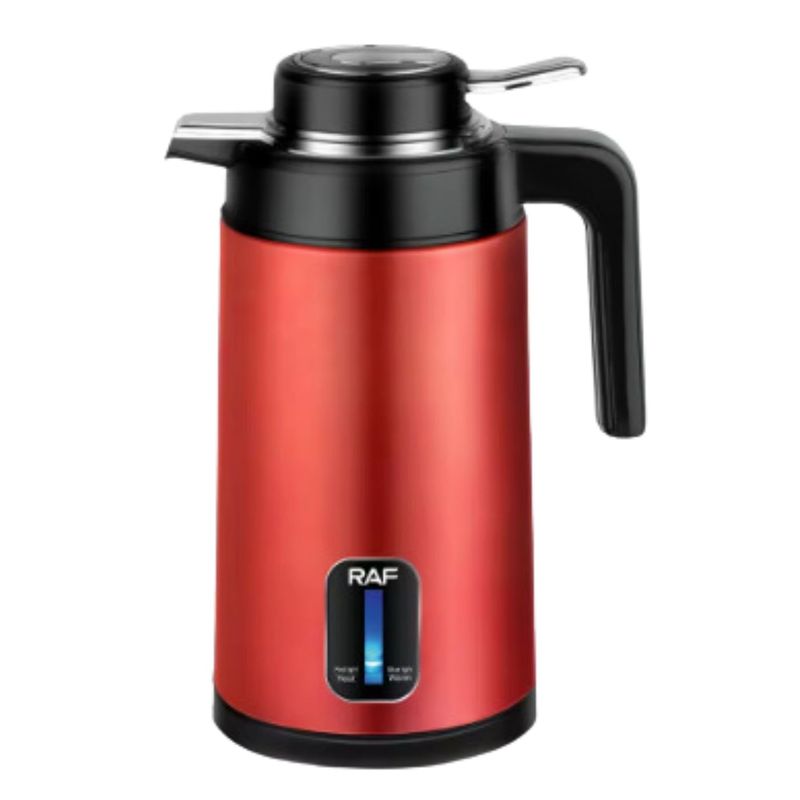 RAF - Termo Hervidor Eléctrico Acero Inoxidable 2 Litros Rojo