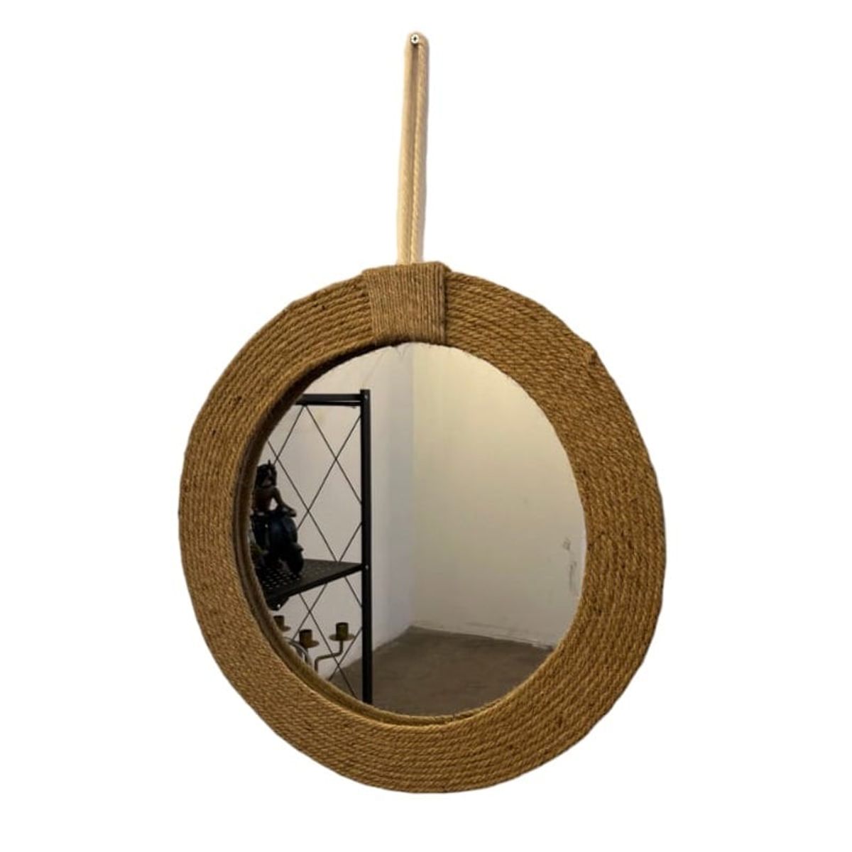 GENERICO - Espejo Colgante Yute Redondo Natural