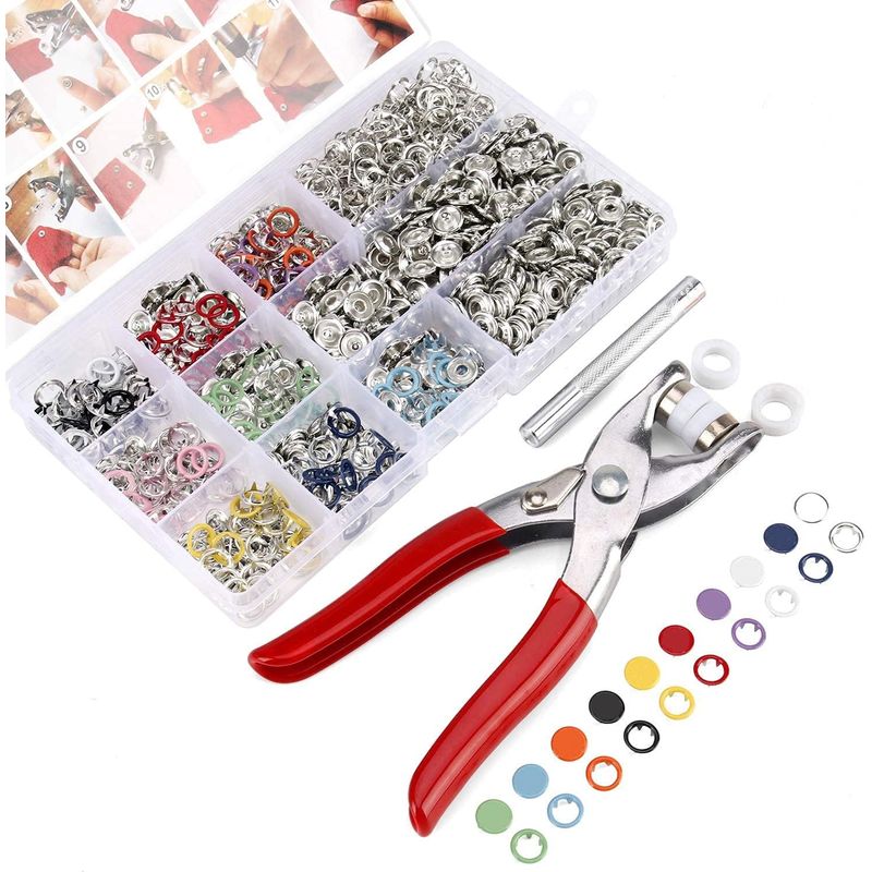 KUANGYE - Pinza Remachadora Para Broches Metal Snap Mas 200 Broche