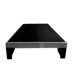 FLOBAL - Base de Cama Europea 1 Plaza 90x190x35cm Gris Perla