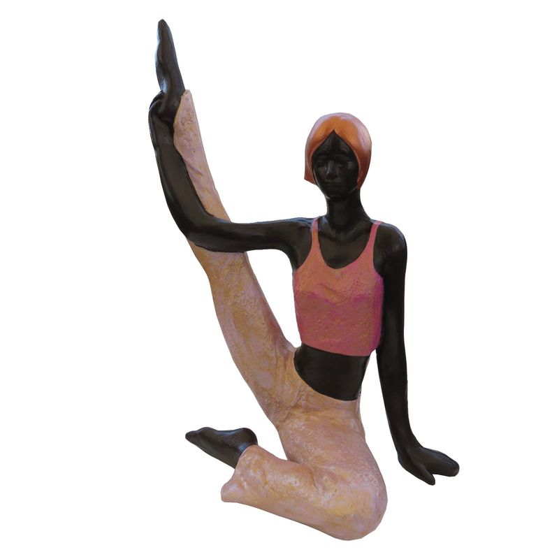 CREA TALLER - Mujer yoga decorativa de cerámica