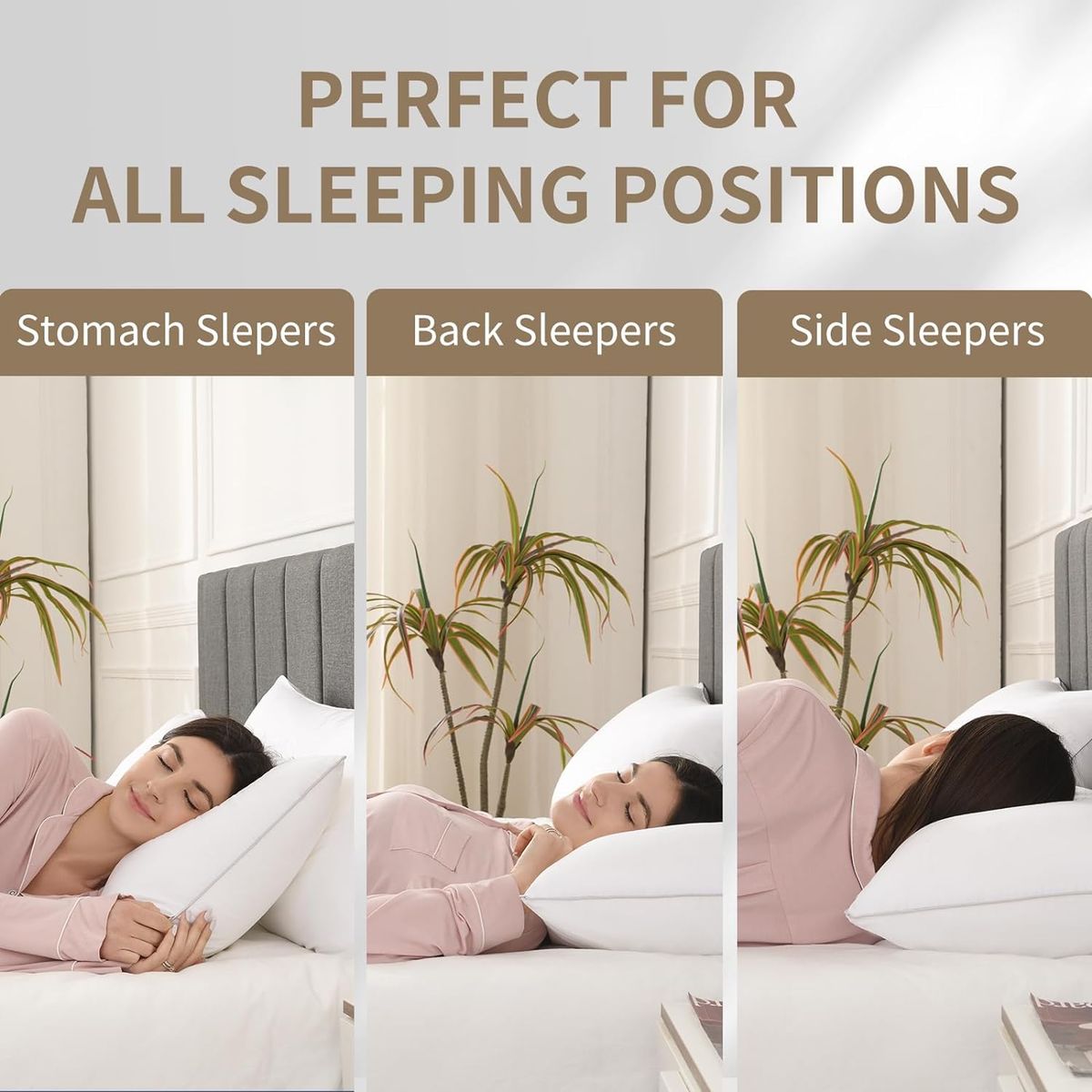 KUANGYE - Funda Almohada Impermeable Jersey 50x70 Pack X2 Und