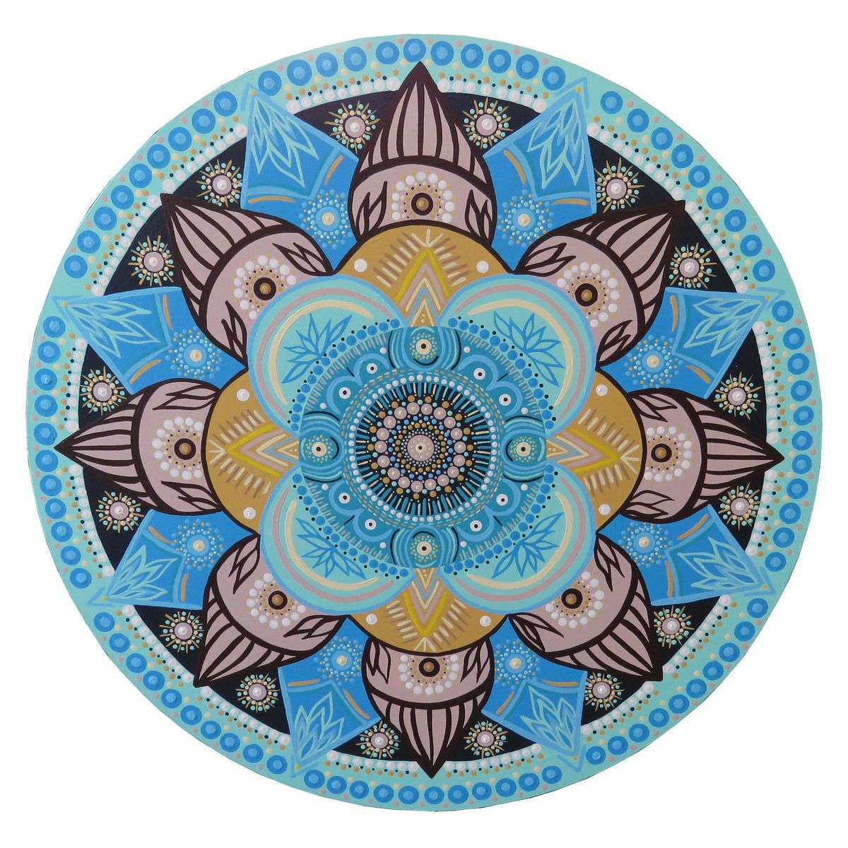 CREA TALLER - Cuadros mandala decorativo de madera 50cm