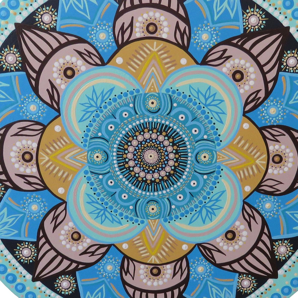 CREA TALLER - Cuadros mandala decorativo de madera 50cm