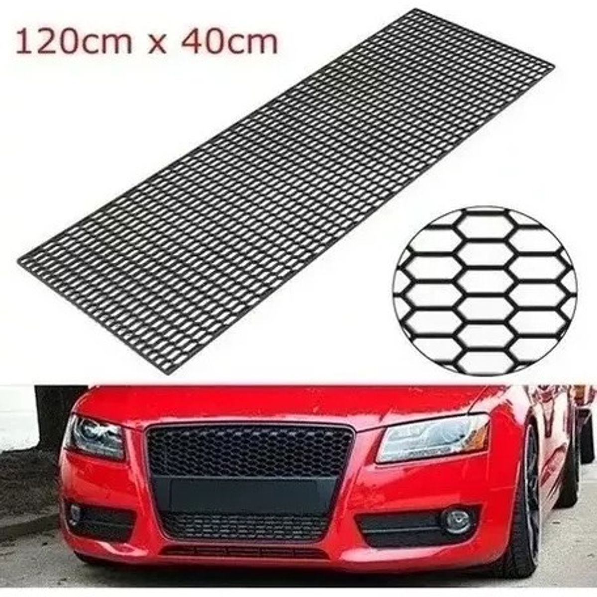 GENERICO - Rejilla Malla Plastico Abs Mascara Parachoques Universal