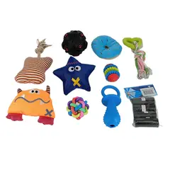 GENERICO - Set De 10 Juguetes Para Perros, Mascotas Art. Aseo, Juegos.