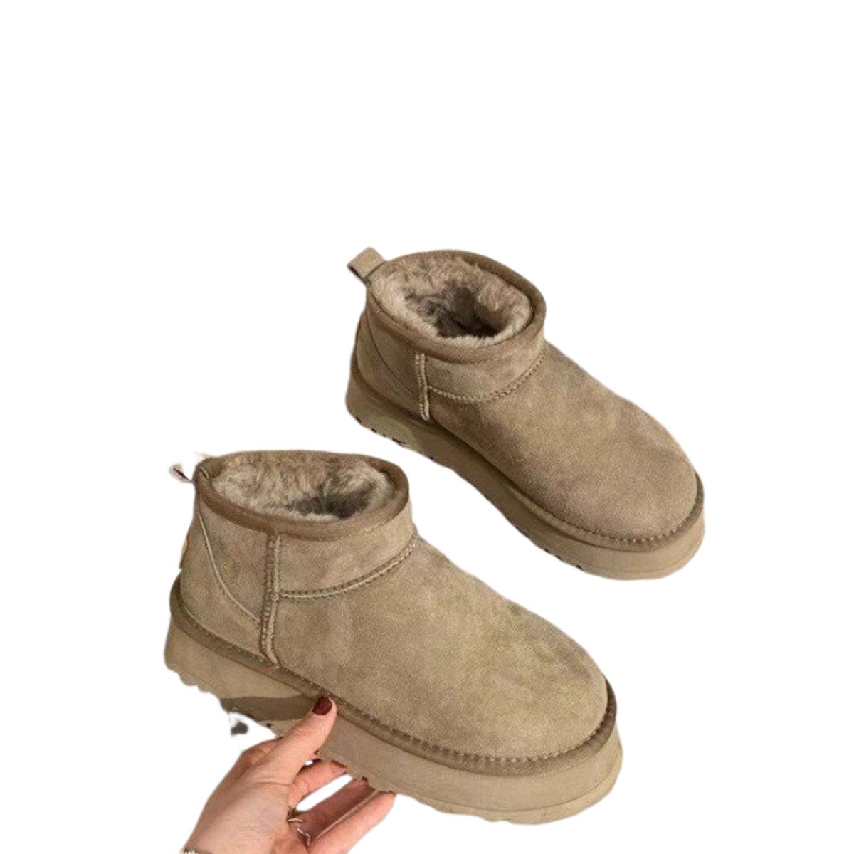 BLWOENS - Botas con plataforma para Mujer -Beige