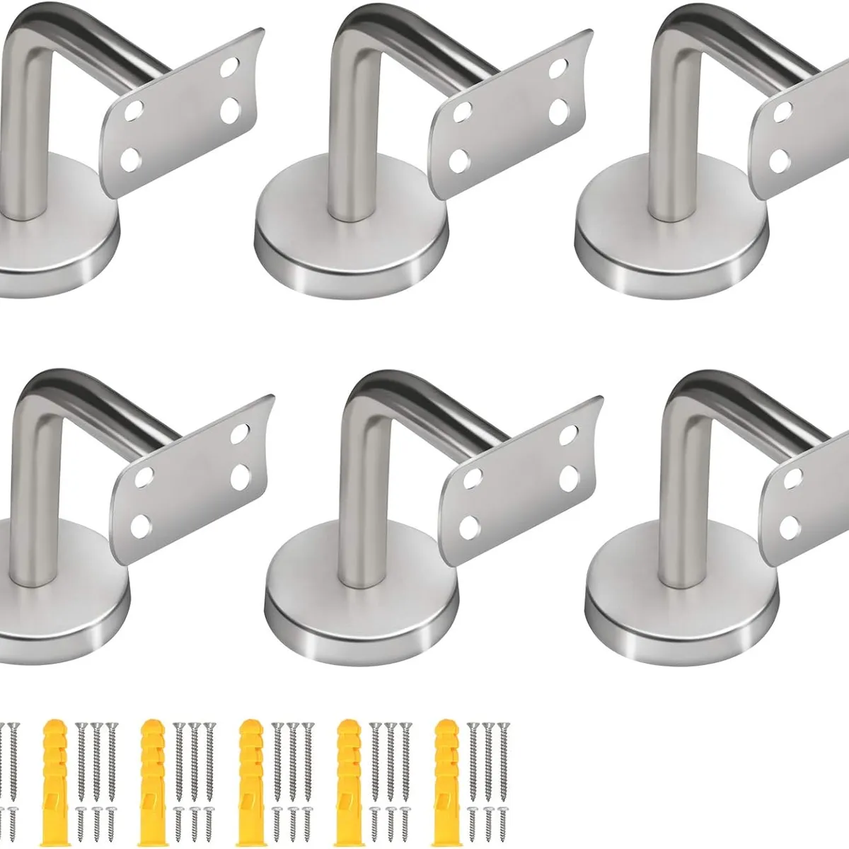 KUANGYE - 6 Pcs Soporte De Barandilla De Escalera De Acero Inoxidable