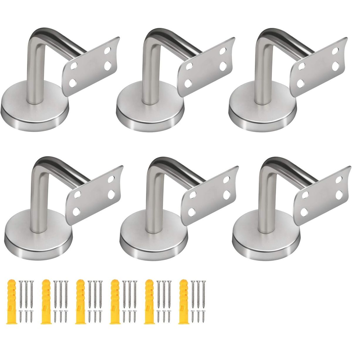 KUANGYE - 6 Pcs Soporte De Barandilla De Escalera De Acero Inoxidable