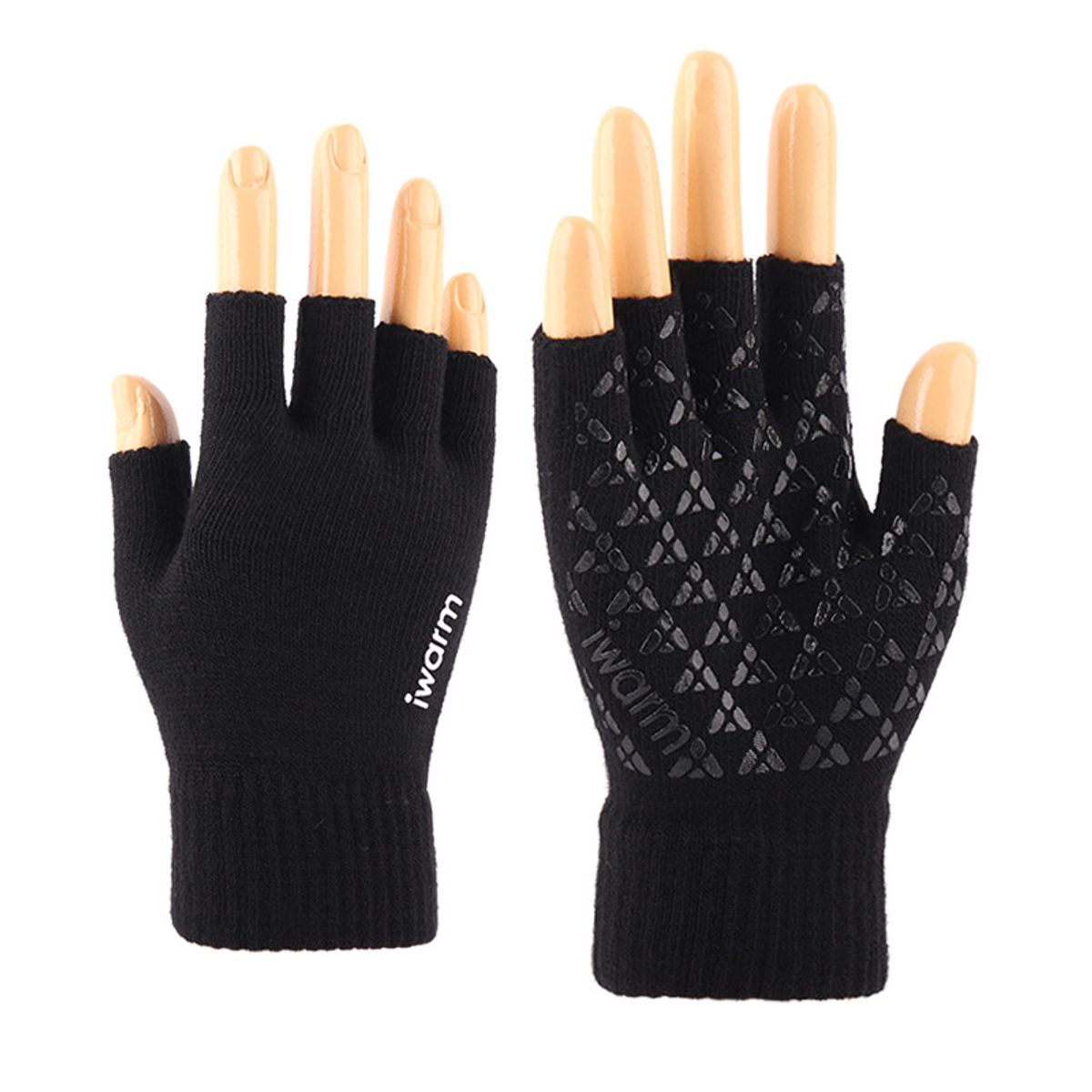 KUANGYE - Guantes Sin Dedos Antideslizante Térmico Moda Otoño Invierno