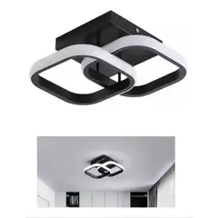 DEKANO - Lámpara De Techo Moderna Led 265v 22w Baño Luz Fría Cuadrada