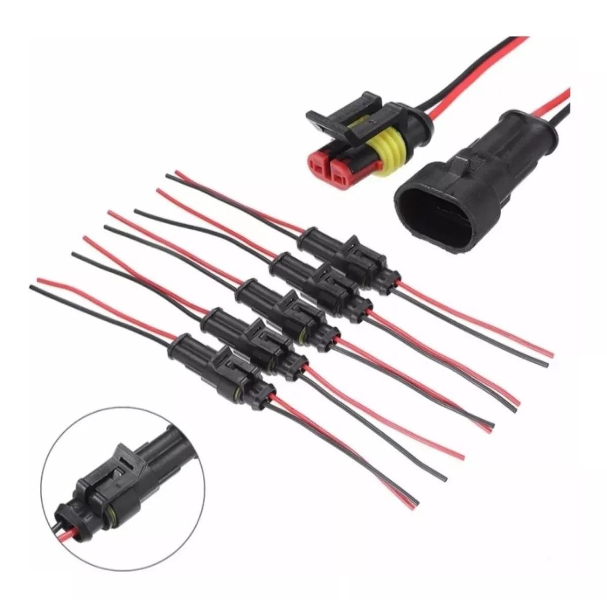 KUANGYE - Set Conectores Eléctricos Impermeables 2 Pines 12v Universal